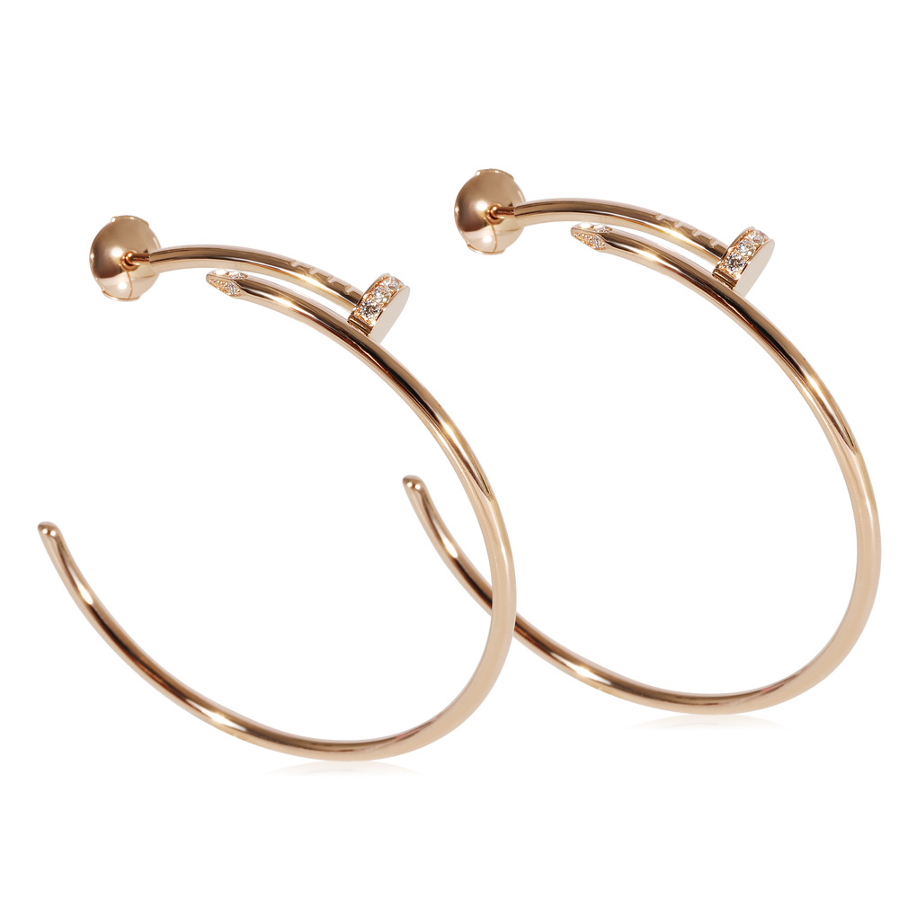 Cartier Juste un Clou Earrings in 18k Rose Gold 0.17 CTW - Picture 4 of 5